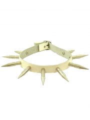 Leder Halsband Killerqueen weiß