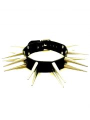 Leder Halsband mit Stacheln