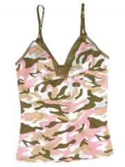 Damen Top Pink Camo