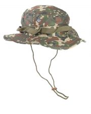 US Buschhut mit Kinnband Flecktarn