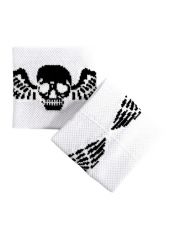 Schweißband Totenkopf mit Flügel
