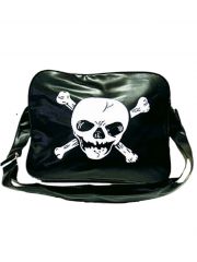 Tasche Totenkopf schwarz weiß