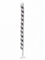Heavy Metal Armband Totenkopf in Reihe
