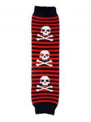 Beinstulpen Totenkopf gestreift