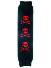 Beinstulpen Totenkopf rot