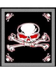 Tagesdecke Totenkopf schwarz 220 x 220 cm