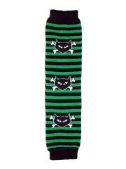Arm Stulpen Skull Girl gestreift grün