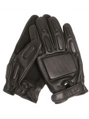 Security Einsatzhandschuhe Leder schwarz