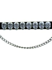 Leder Stiefelband Totenkopfnieten