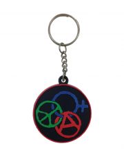Schlüsselanhänger Peace Anarchy aus Gummi