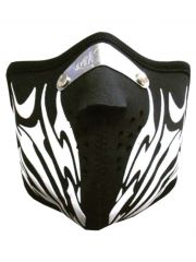 Motorrad Biker Maske Tribal schwarz weiß