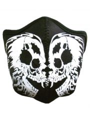 Motorrad Biker Maske Skull schwarz weiß