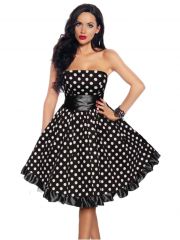 Petticoat Rockabilly Kleid mit weißen Punkten