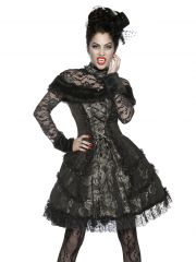 Extravagantes Vampir Kostüm schwarz grau