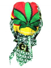 Bandana Cap Hanfblätter grün