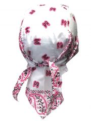 Bandana Cap Old School pink weiß schwarz