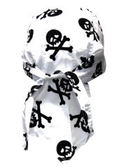 Bandana Cap Dead Heads weiß
