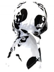 Bandana Cap Totenköpfe schwarz weiß
