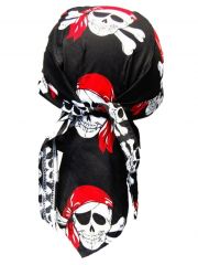 Bandana Cap Piraten rot schwarz