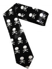 Krawatte skulls weiß