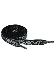 Schnürsenkel Punk Skull schwarz schmal
