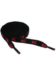 Schnürsenkel roter Totenkopf schmal