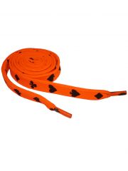 Schnürsenkel Kartenspiel neon orange schmal