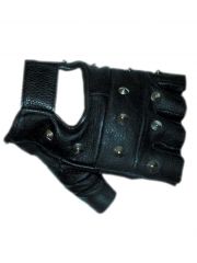 Fingerlose Lederhandschuhe mit Nieten