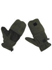 Fleece Faust Finger Handschuhe oliv
