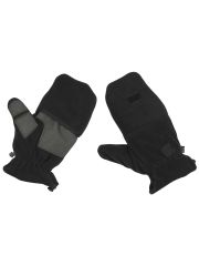 Fleece Faust Finger Handschuhe schwarz