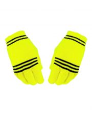 Handschuhe neon gelb stripes