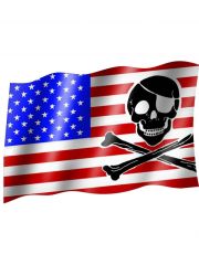 Fahne USA Pirat