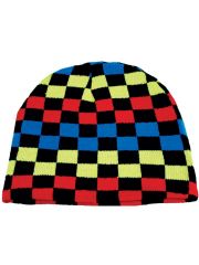 Beanie Schachbrettmuster bunt