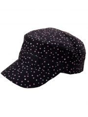 Sommercap schwarz mit Punkte