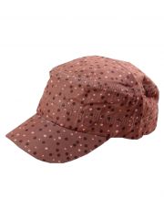 Sommercap braun mit Punkte