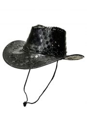 Cowboyhut Kunstleder dunkelbraun