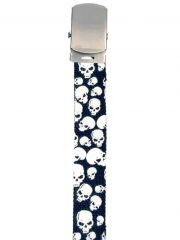 Matrosengürtel Totenkopf weiß