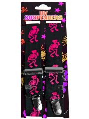 Hosenträger Skelett pink