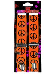 Hosenträger Peace schwarz orange