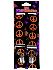 Hosenträger Peace neon orange