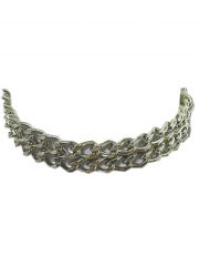 Leder Halsband Kette 3 reihig