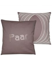 Seventies Kissen mit Motiv Paar beige