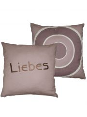 Seventies Kissen mit Motiv Liebes beige