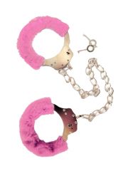 Fußschellen mit Fell rosa