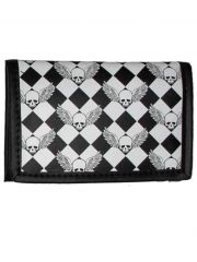 Geldbeutel mit Kette Skull with Wings black