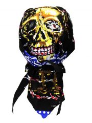 Bandana Cap Skull blau