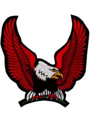 Aufnäher Sitzender Adler rot