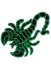 Aufnäher Skorpion grün groß