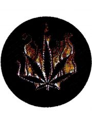 Aufnäher brennendes Marijuana