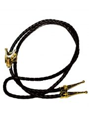 Cowboy Bolokrawatte Sattel gold silber